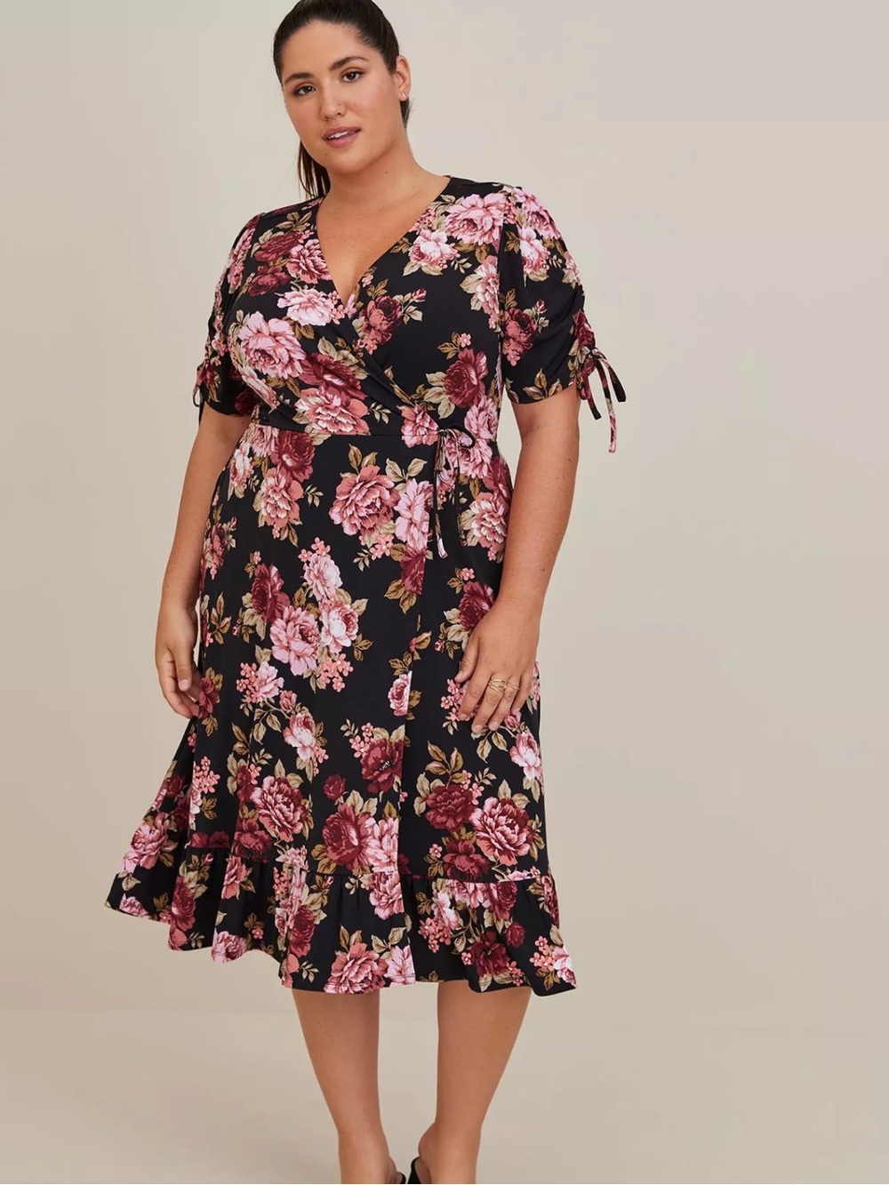A line midi Floral Wrap Dress-new with tags